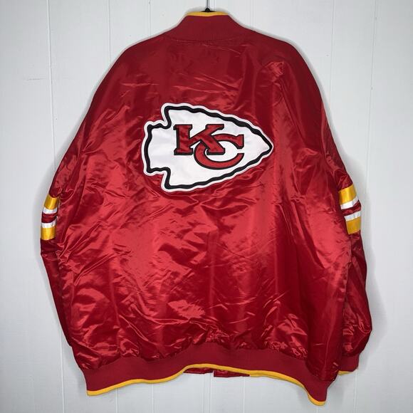 Starter New Age Modern Kansas City Chiefs Football Satin Jacket Size 4XL - Picture 2 of 9